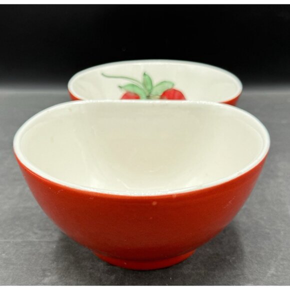 Crate & Barrel Ceramiche Alta Italy Pomodorini Double Double Bowl Tomatoes - Picture 4 of 11
